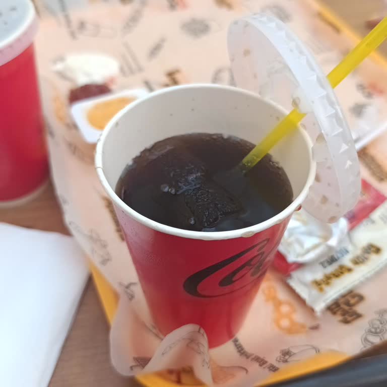 Cajun Corner Ürünler Hem Soğuktu Hem De Kolanın Tadı Ve Yoğunluğu Resmen Su Gibiydi