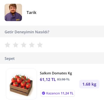 Getir Sipariş İptali Sonrası İade Edilmeyen 2.959,66 TL Ödeme