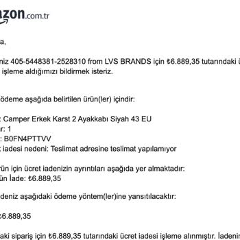İade Tutarına Vade Farkı Eklenmediği İçin Şikayet