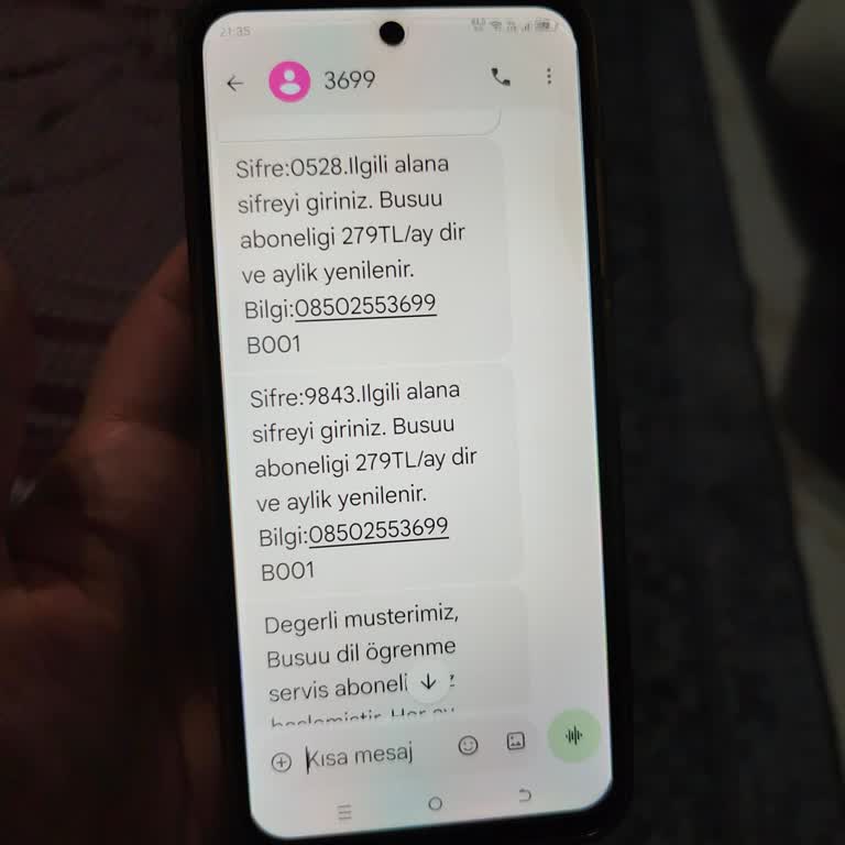 İzinsiz Busu Üyeliği Ve 550 TL Fatura Kesintisi İçin İade Talebi