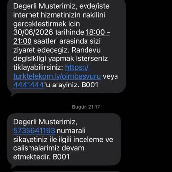 Türk Telekom Randevu Gelmedi Ve Çözüm Sunulmuyor