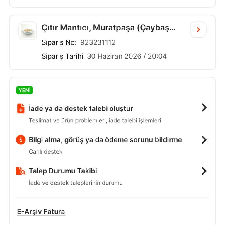 Teslim Edilmemiş Olarak Görünen Siparişin İptali Ve Ücret İadesi