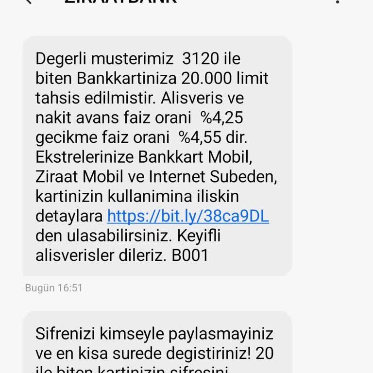 Ziraat Bankası Derinkuyu’da Onaysız Kredi Kartı Gönderimi