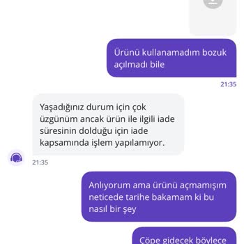 Getir'den Son Kullanma Tarihi Geçmemiş Bozuk Ürün İade Reddi