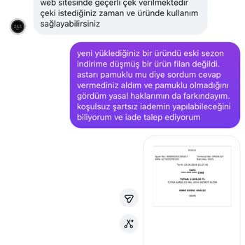 Zey&ze Markasından İade Talebim Reddedildi Ve Müşteri İletişimi Yetersiz