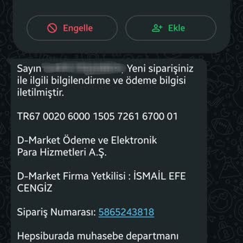 Hepsiburada Sipariş İptali Sonrası Sahte Arama Ve Kişisel Bilgi Sızdırılması