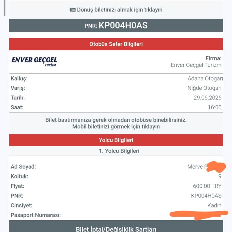 Çocuk Bileti Kesilmeden Alınan 400 TL’nin İadesi Ve Muavine İşlem Talebi