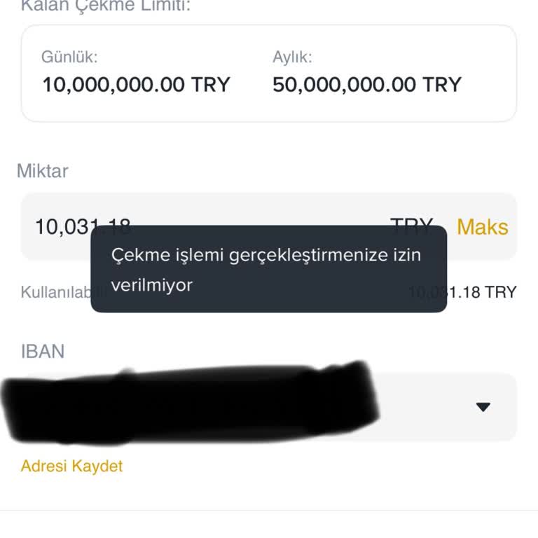 Binance TR’den 18.000 TL Çekimim Engellendi, Açıklama Ve Hızlı Çözüm İstiyorum