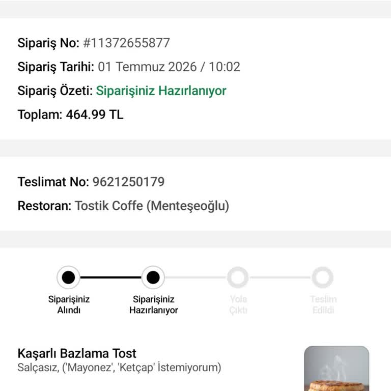 Trendyol Yemek Teslim Edilmeyen Sipariş İptal Edilemiyor ve Ücret İadesi Talebi