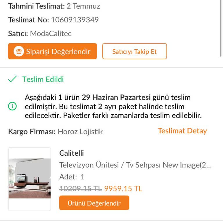 Teslim Edilmediği Gösteren TV Üniteleri Ve Müşteri Hizmetleri Sorunu