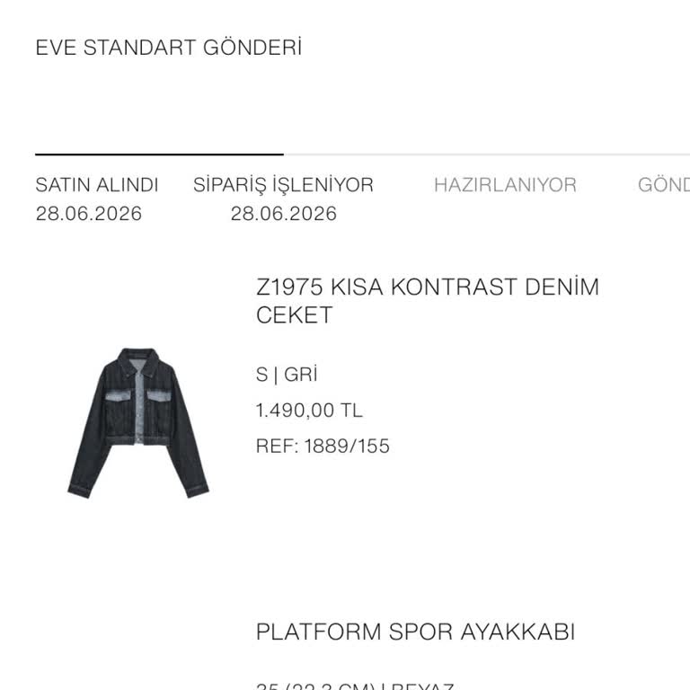 Hazırlık Aşamasındaki Sipariş İptal Edilemiyor