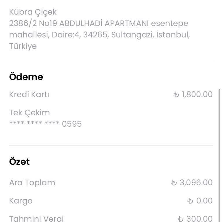 Ödediğim Ücret İçin Kargo Bilgisi Alamadım