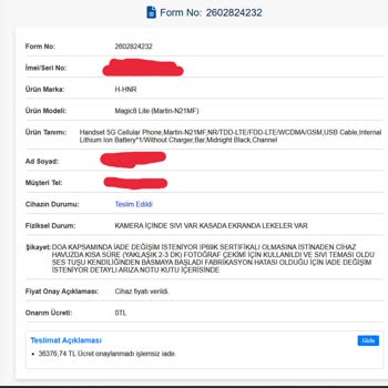 Honor Magic 8 Lite Su Geçirmezlik Sorunu Ve Garanti Reddine Karşı Fahiş Onarım Ücreti