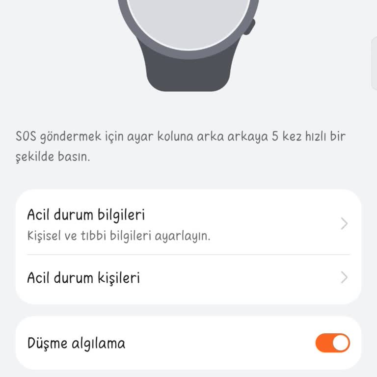 Huawei GT6 Akıllı Saatin Acil Durum Bildirimi Çalışmıyor