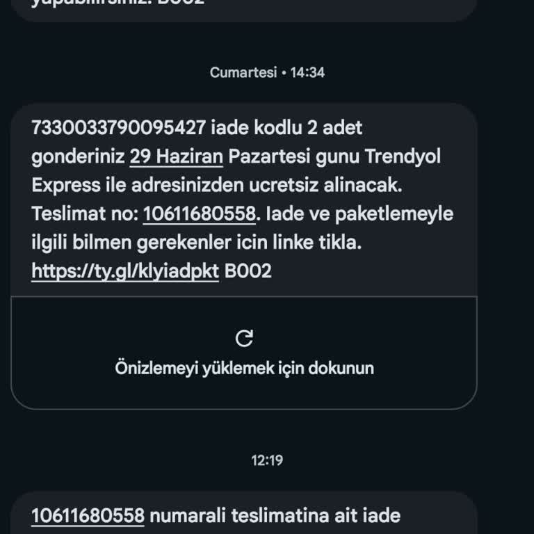 İade Kargo Teslim Alınmadı, Kurye Hatası Tekrarlandı