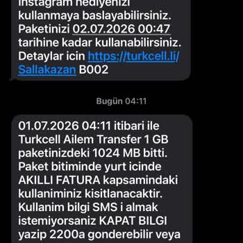 Mobil Veri Kapalıyken İnternet Paketi Haksızca Düşürüldü Ve İade Talebi