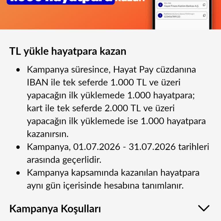 Hayatpay IBAN Kampanyasında Yüklenen Para Hesaba Yansımadı