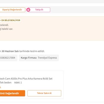 Arka Kamera Eksik Gönderildi, Satıcı Hatasını Kabullenmedi Ve Özür Dilemedi