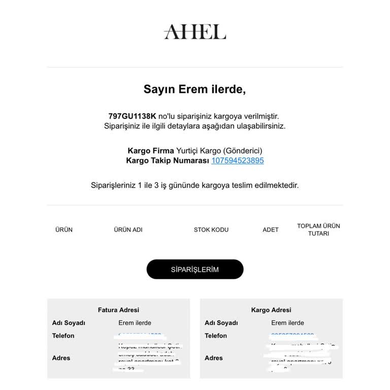 Ahel Tasarım'dan İade Sürecindeki 15 Günlük Gecikme Ve Ödeme Sorunu
