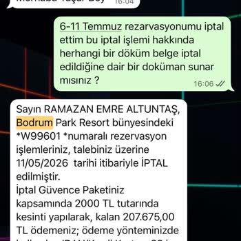 İptal Edilen Rezervasyonun Ücret İadesi 209.675 TL Gecikiyor