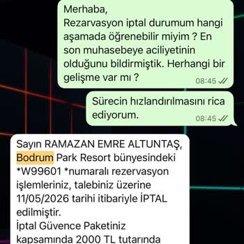 İptal Edilen Rezervasyonun Ücret İadesi 209.675 TL Gecikiyor