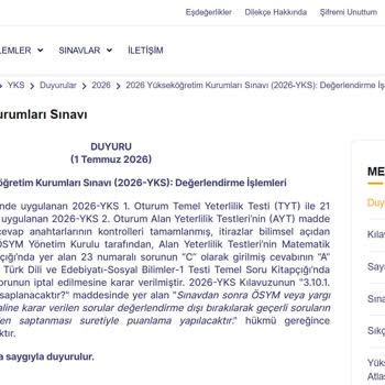 ÖSYM Cevap Anahtarındaki Değişiklik AYT Netlerini Düşürerek Adayları Mağdur Ediyor