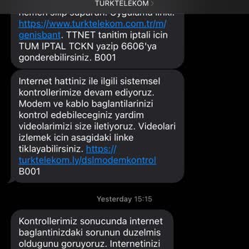 İnternet Kesintisi Ve DSL Işığı Sönük, Teknik Destek Ve Ücret İadesi Talebi