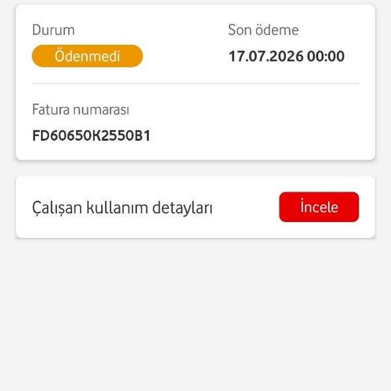 Vodafone Kurumsal Tarife Geçişi Sonrası Aşırı Fatura Artışı