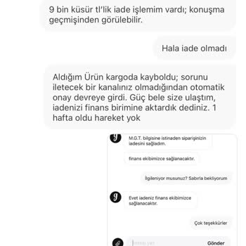 Teslim Edilmemiş Ürün İçin 9.700 TL’lik İade Talebi Ve Param Güvende Güvencesine Güven Kaybı