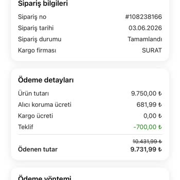 Teslim Edilmemiş Ürün İçin 9.700 TL’lik İade Talebi Ve Param Güvende Güvencesine Güven Kaybı