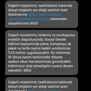 Vodafone’da Sosyal Destek İndirimi Olmasına Rağmen Haksız Fatura Kesildi