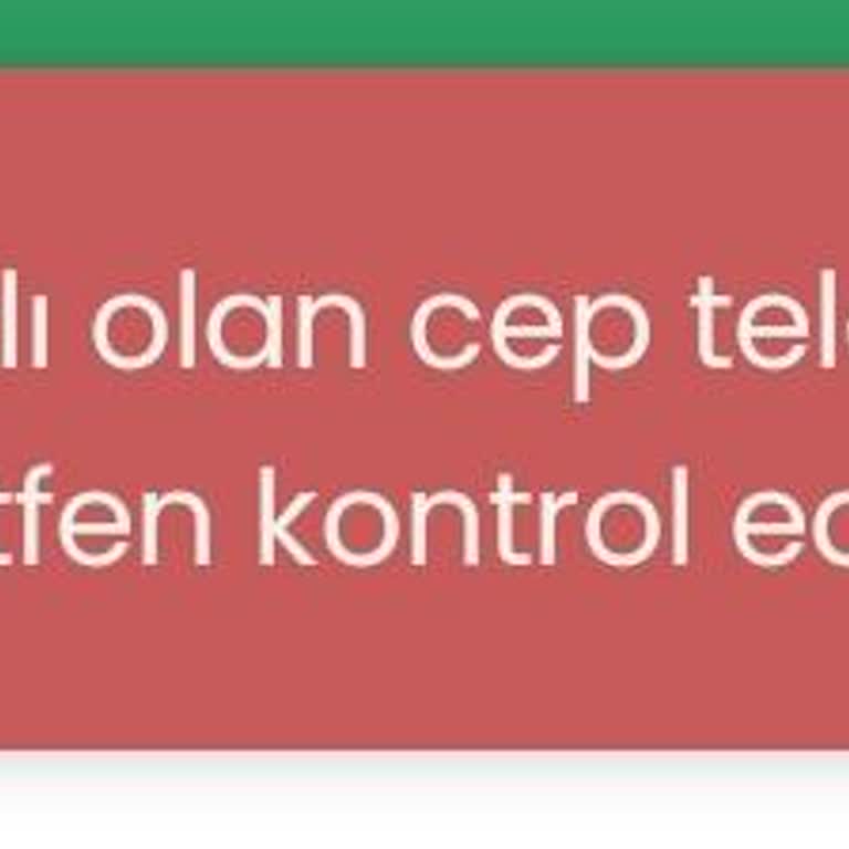Doa Uygulamasında Telefon Numarası İçin Yanlış Kayıt Uyarısı