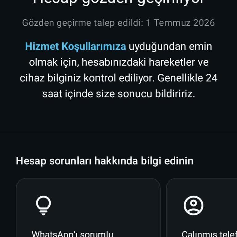 WhatsApp Hesabım Nedensiz Kapatıldı, Açılması Ve Açıklama Talep Ediyorum