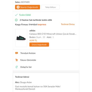 Adidas Ayakkabısında Kenar Soyulması Ve Trendyol Müşteri Hizmetleriyle İletişim Sorunu