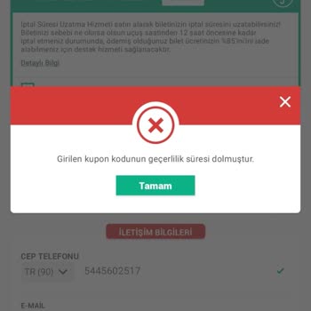 Kampanya Son Gününde Kuponun Anında Yanması Ve Yardımsız Müşteri Hizmetleri