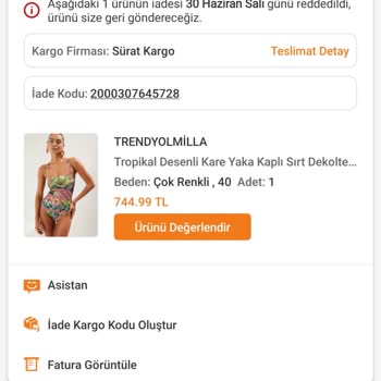 İade Paketi İçindeki Mayonun Kayıp Olması Ve Sorumluluk Reddi