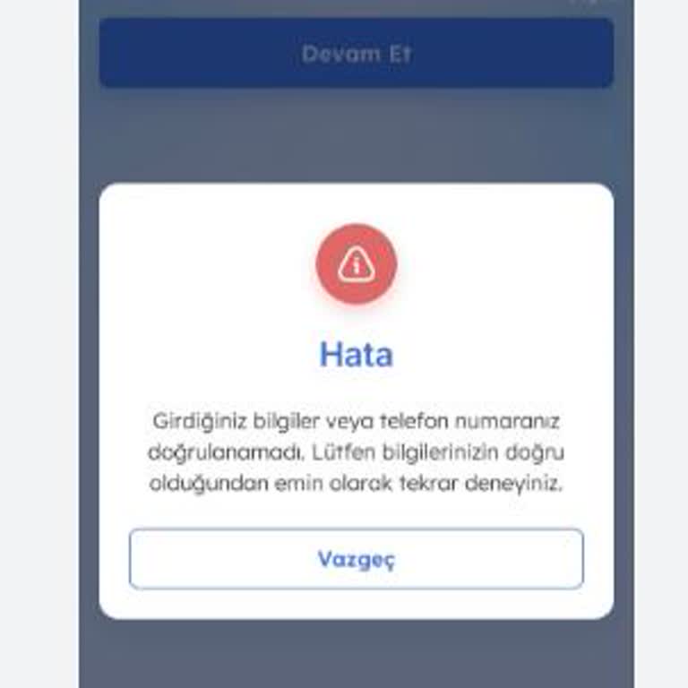 Anadolu Sigorta Mobil Uygulamasında Telefon Numarası Doğrulama Hatası