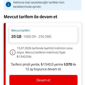 Kırmızı Fırsat 20 GB Tarifesinde On Kat Artış Ve Çözüm Talebi