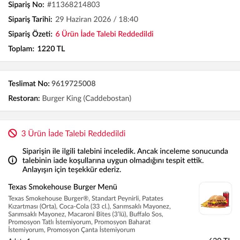 Eksik Teslimat Ve Açıklamasız İade Reddi