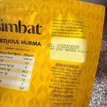 BİM Ürününde Böcekli Hurma Gıda Güvenliği İhlali Ve İade Talebi