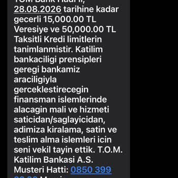 Veresiye Limitimin Açılmadığı Ve Bilgilendirme Eksikliği