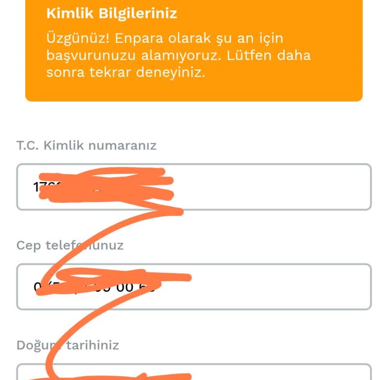 Açıklama Olmadan Red Edilen Enpara Hesap Açma Başvurularım