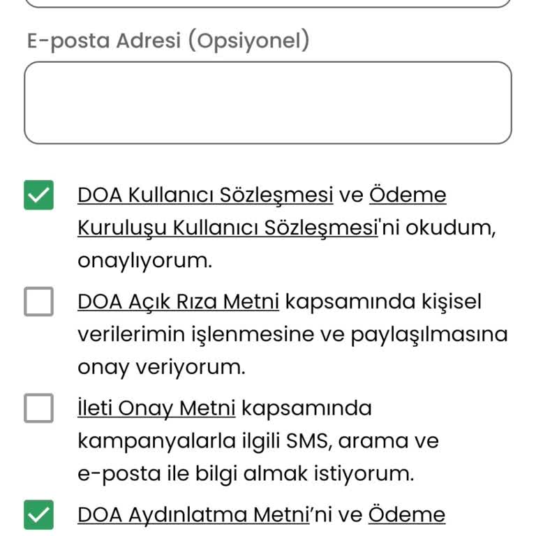 Kayıt Ekranında Telefon Numarası Alanı Olmadan İşlem Yapılamıyor