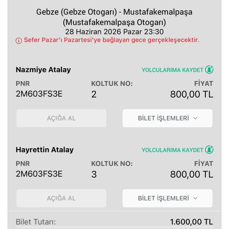 Obilet Üzerinden Aldığım Bilet İçin Otobüs Gelmedi Ve İade Yapılmadı
