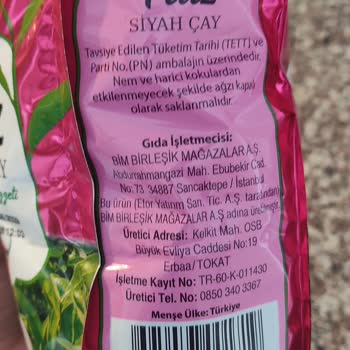 BİM Çay Paketi Küflü Koku Ve Ücret İadesi Talebi