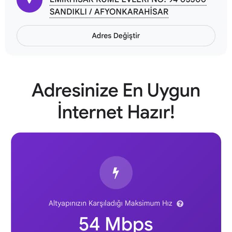 Yeni Adreste Fiber Hızı Düşüklüğü Nedeniyle Cayma Hakkıyla Ücretsiz İptal İsteği