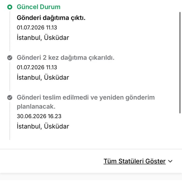 Üsküdar Şubesinde Kargo Teslimatı Gecikmesi Ve Bilgi Eksikliği