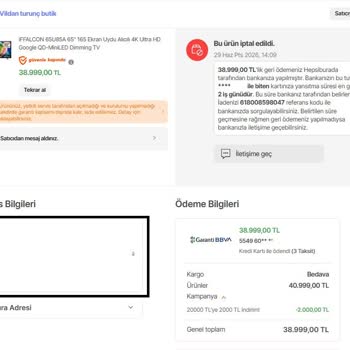 Hepsiburada Sipariş İptali Sonrası Sahte IBAN Talebi Ve Güvenlik Açığı Endişesi