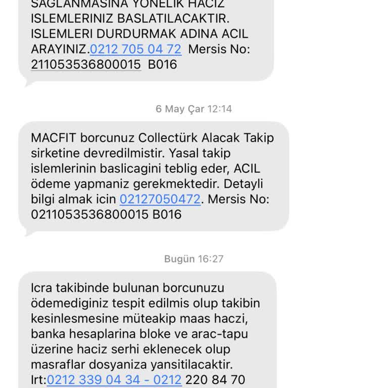 Macfit | İstanbul Avrupa İcra Tehdidinde Bulunulması