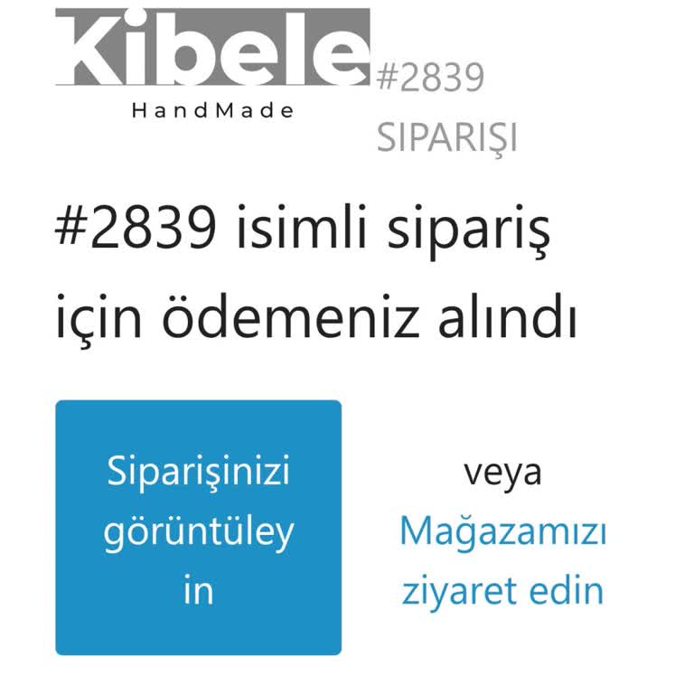 Kibele Handmade Ne Ürün Elime Ulaştı Ne De Tarafıma Herhangi Bir Bilgilendirme Yapıldı